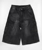 Nasyujeueol Usual Washed Bermuda Cargo Washed 3/4 Length Denim Pants 5 Colors (Type B)