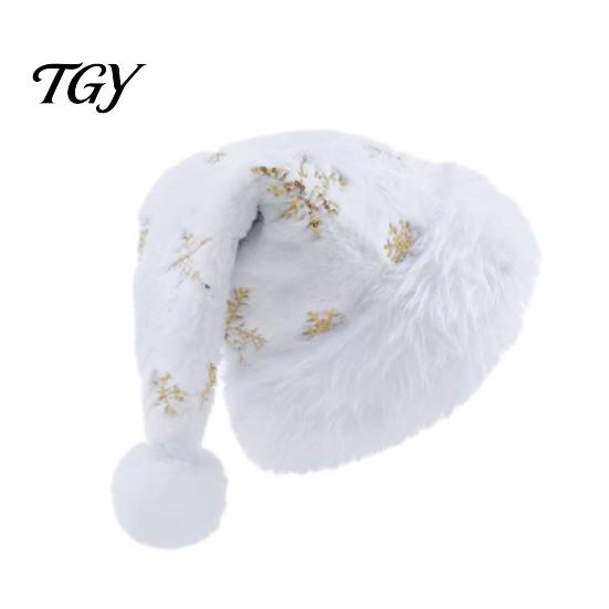 Cute Xmas Headgear for Family Christmas Sparkly Sequins Santa Hat Adults, Velvet Plush Glitter Bling Warm Winter Party Headwear with Fluffy Pompom New