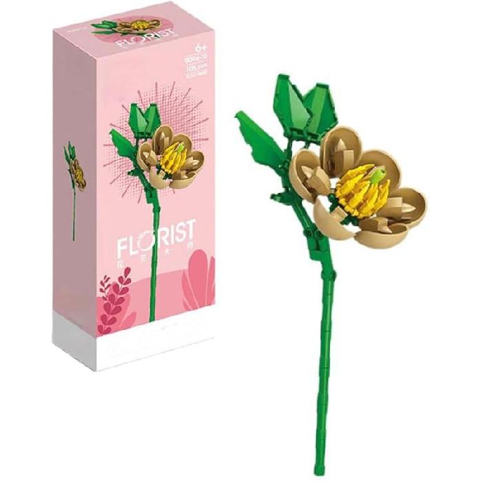 

Набір для складання іграшкового букета квітів, 50-70 шт. Набір для складання ботанічних іграшок DIY для дорослих і дітей віком від 6 років, Створіть міні-блоки штучних квітів, троянду, магнолія кольору