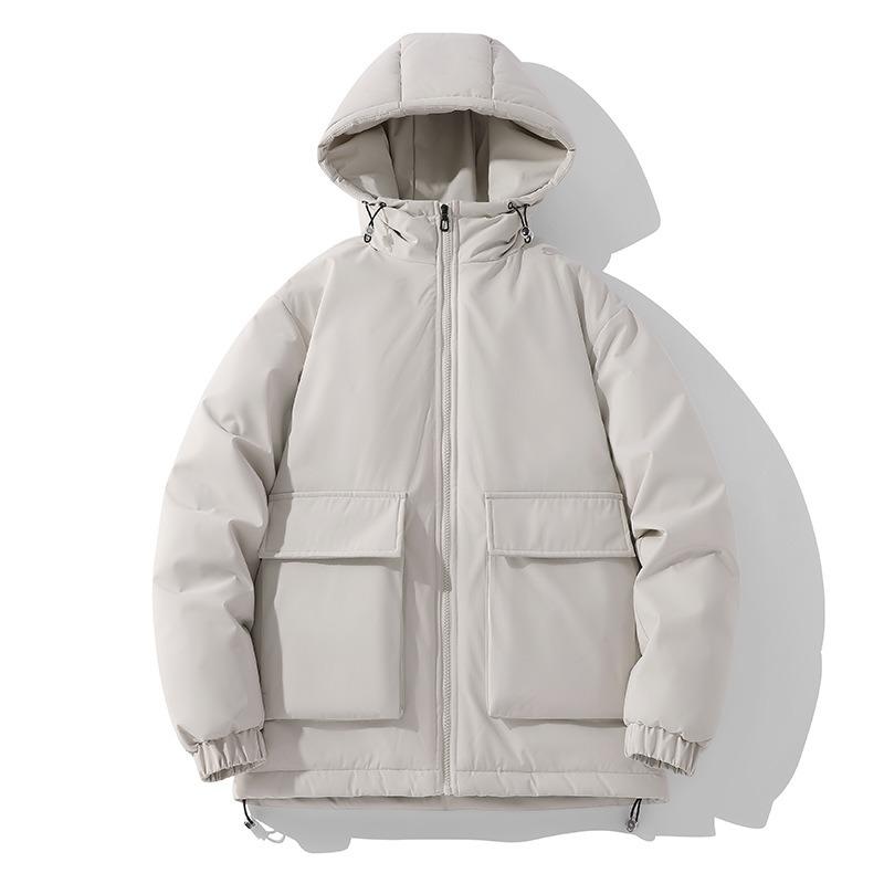 Padded Clothes Men's Winter Loose Solid Color Padded Clothes Thickened Tooling Padded Jacket Warm Casual Versatile