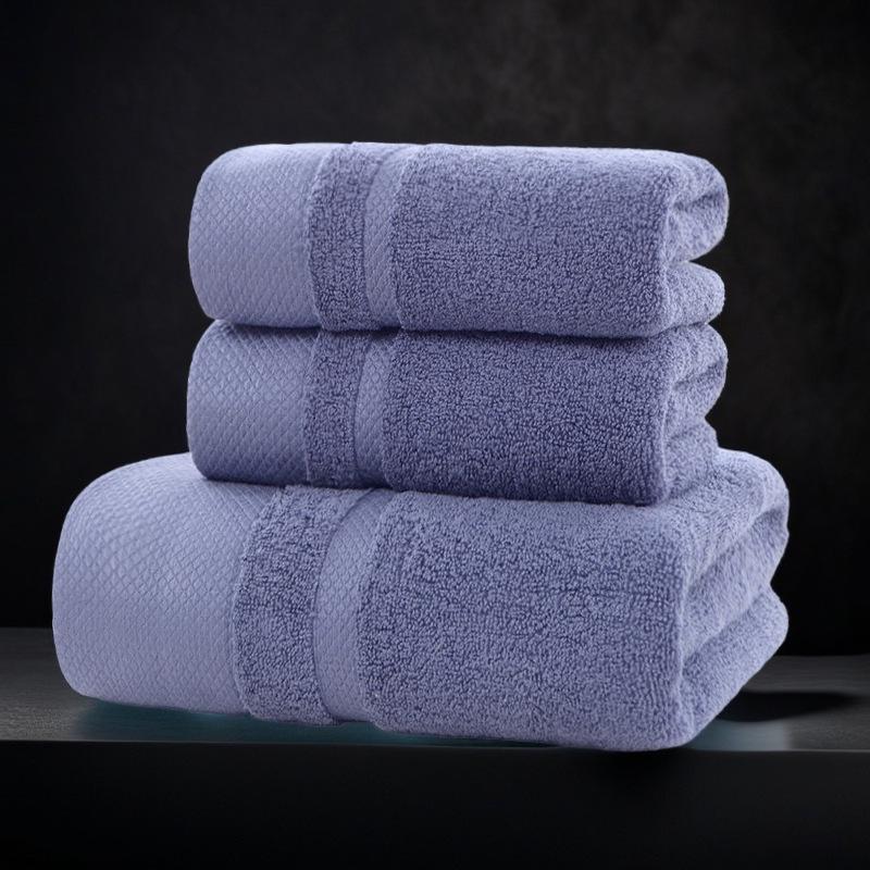 Pure Cotton Class A Soft Absorbent Embroidered Bath Towel - Luxurious, Thickened for Adults