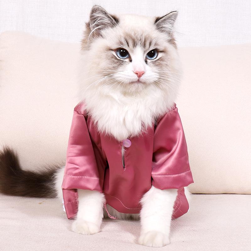 

Summer Breathable Japanese-Style Anti-Shed Silk Cat Clothes S: Chest 46cm, Back Length 25cm, Weight under 3kg