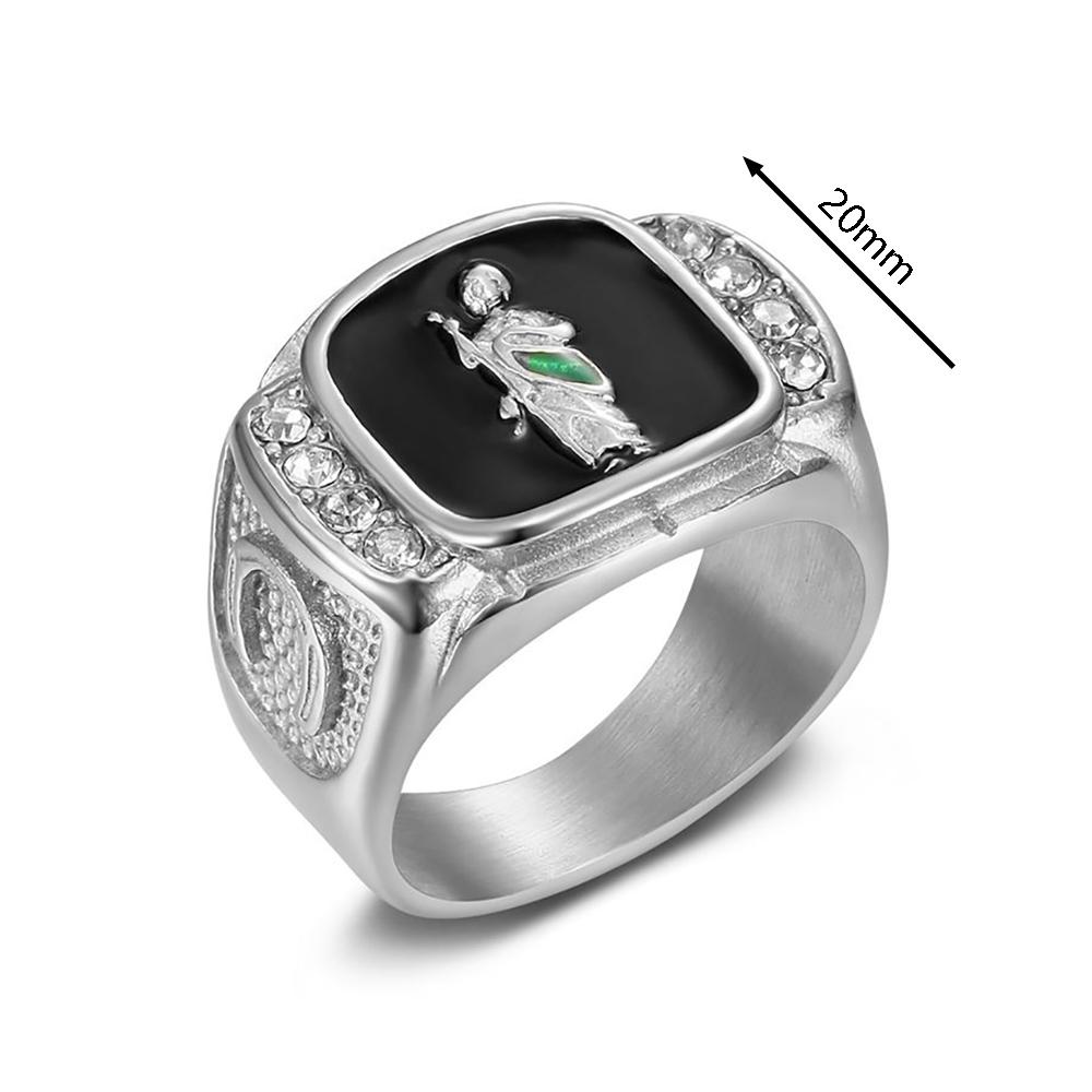 Classic Stainless Steel Character St. Jude Rings for Men Women Fashion Religious Amulet Jewelry Couple Party Gifts Dropshipping