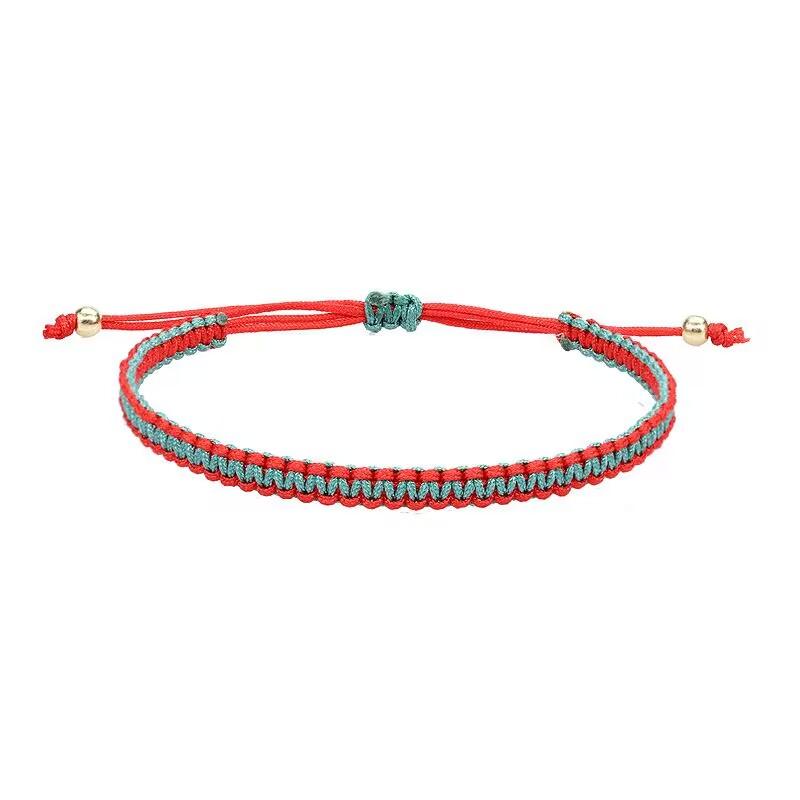 Lucky Woven Rope Bracelets & Bangles Women Men Handmade Knots Tibet Buddhist  Friendship Girls Gift Adjustable