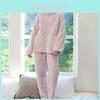 Cozy Winter Womens Pajama Set With Solid Color And Heart Shaped Print Design For Home And Outdoor Comfort