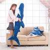 Whale Shark Plush Body Pillow Long Cute Fish Suffed Doll Sofa Decorative Body Pillow Large Whale Shark Back Plush Cushion Decor