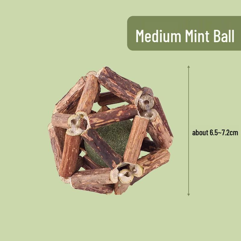 Wood-Flavored Catnip Balls & Teasers: Chew-Resistant Toys and Teeth Cleaning Sticks for Kittens