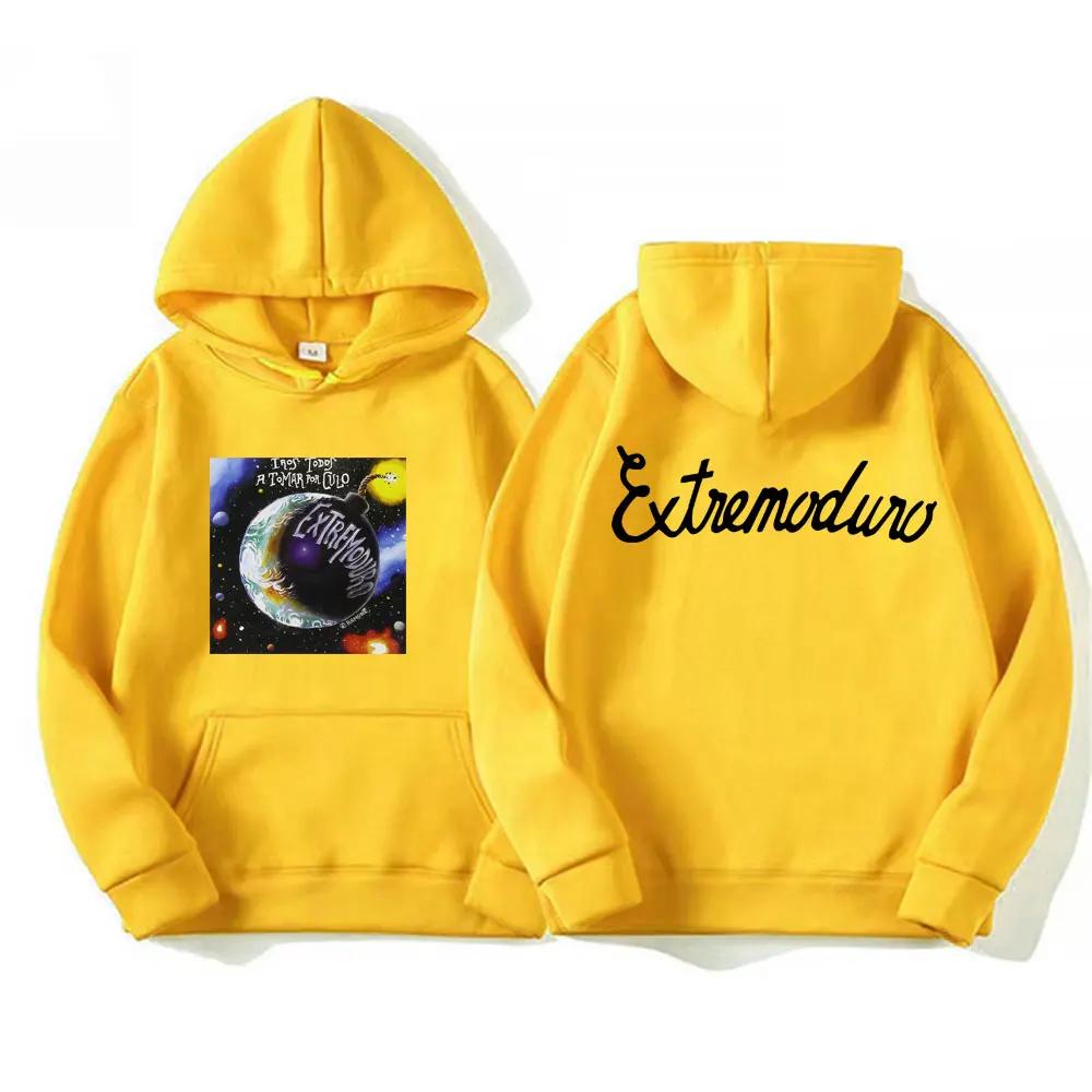 Rock band EXTREMODURO Tour printed men's hip-hop punk high-quality casual loose hoodie adult long-sleeved sweatshirt pullover