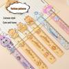 Cartoon-Shaped 15cm Transparent Plastic Ruler - Multifunctional Student Stationery Gift