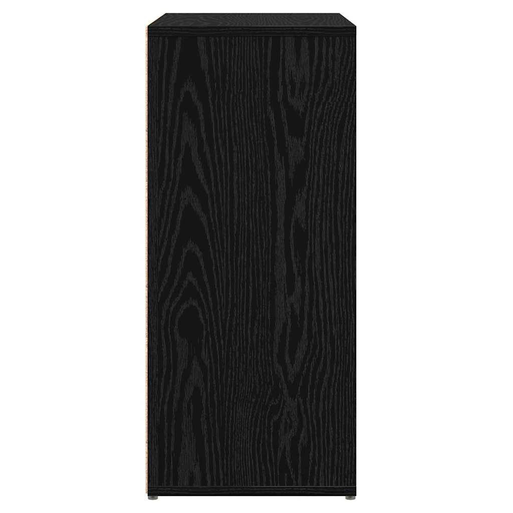 Sideboard 2 Pcs Black Oak Effect 60 X 31 X 70 Cm