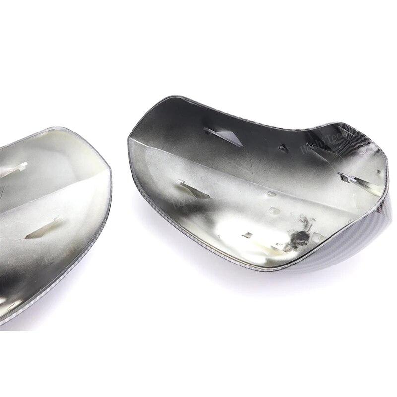 Tampas de substituição de fibra de carbono preta para espelho retrovisor lateral para assento exeo 3r leon 1p1 2009-2013 lbiza 6j 2008-2013