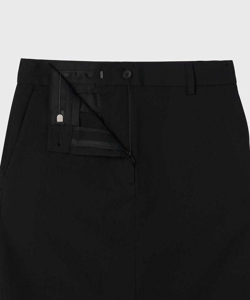 Musinsa Standard Woman Women'S Low Waist Knee Length Skirt [Black]