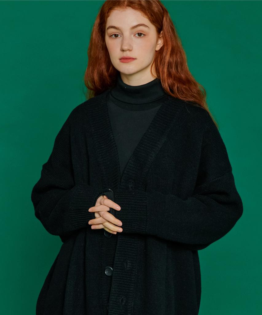 Cpgn Studio Heavy Overfit Lambswool Cardigan Black