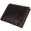 Men's Wallet with Coin Holder Made of Glossy Genuine Leather GRANDE PELLE Wallet 16807 Brown
