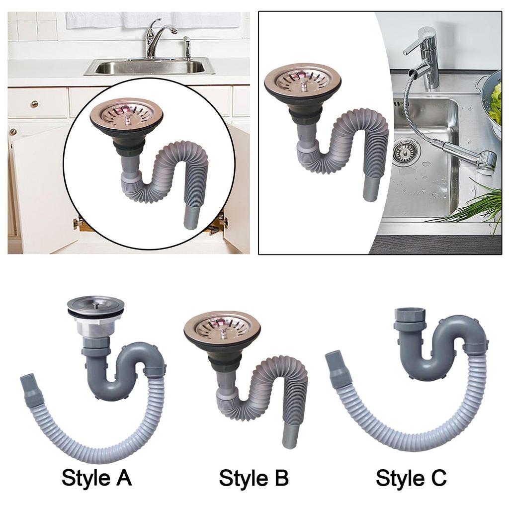 Sink Drain Pipe Sink Drain Assembly Plumbing Accessories Expandable Sewer Tube