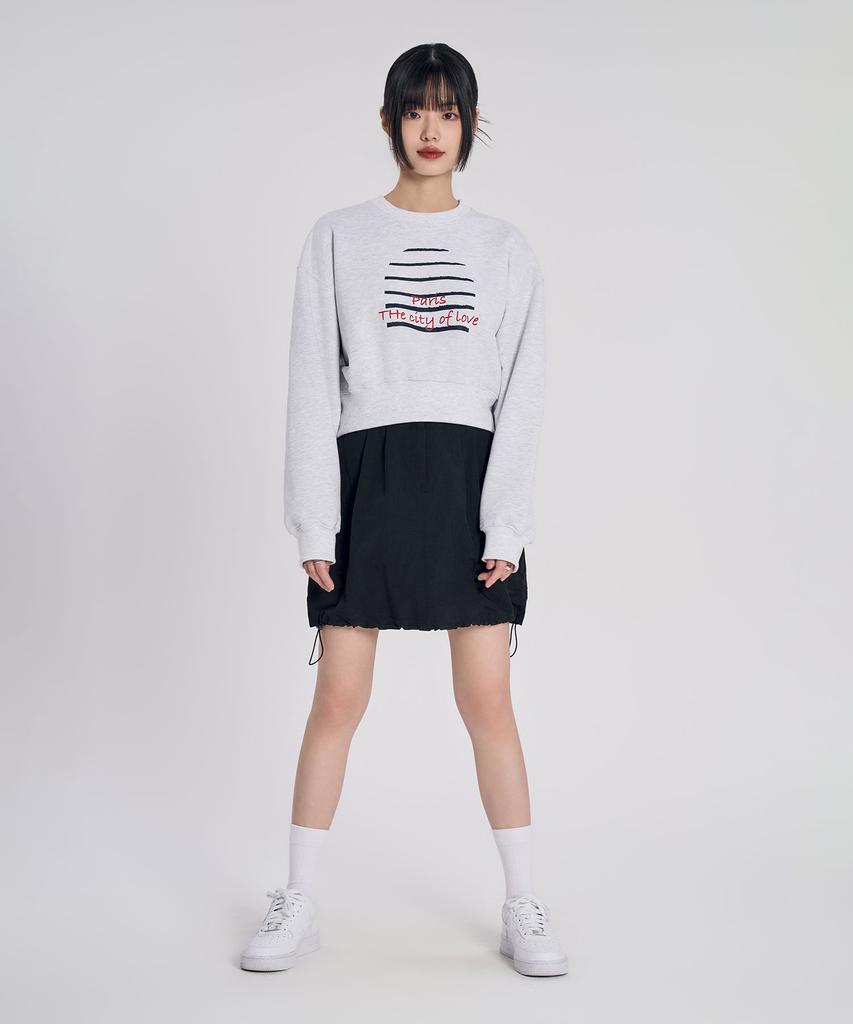 Slow Record House Nylon Cargo Mini Skirt_Black