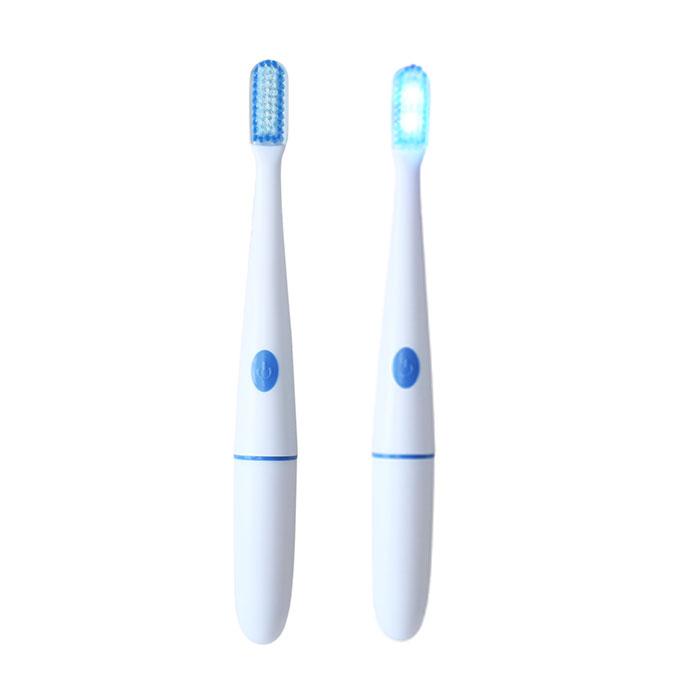Oral Care B Type Blue Led Vibration Whiten Teeth Toothbrush Led Light Kit Refill Charcoal Brush Head Toothbrush белый
