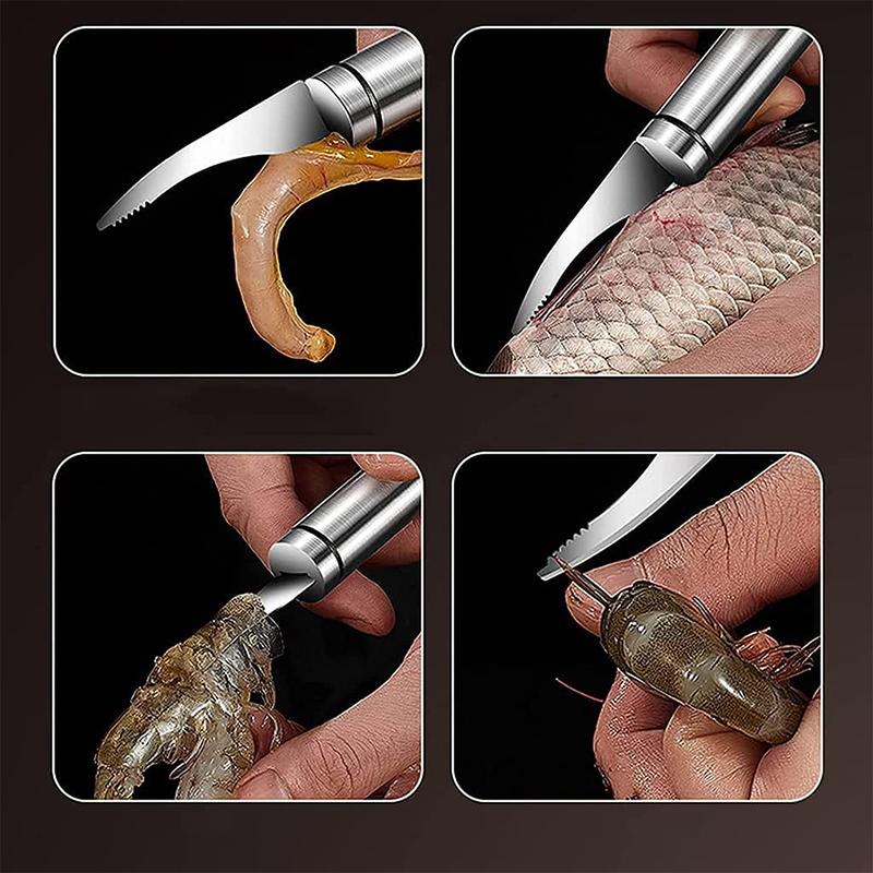 Stainless Steel Shrimp Peeler, Fast Wire Knife, Prawn Deveiner, Line Cutter, Lobster Shell Remover, Seafood Tool