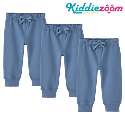 Calça Unissex de 3 Peças Cor Sólida Bebê Recém-Nascido Menina 0-24 Meses Algodão Bebê Menino Calça Outono Inverno Calças