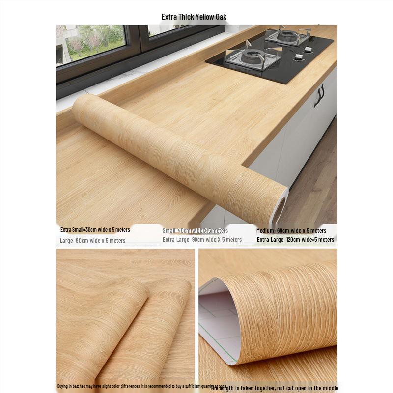 White Wood Grain Self-Adhesive Waterproof Film for Furniture and Cabinet Renovation