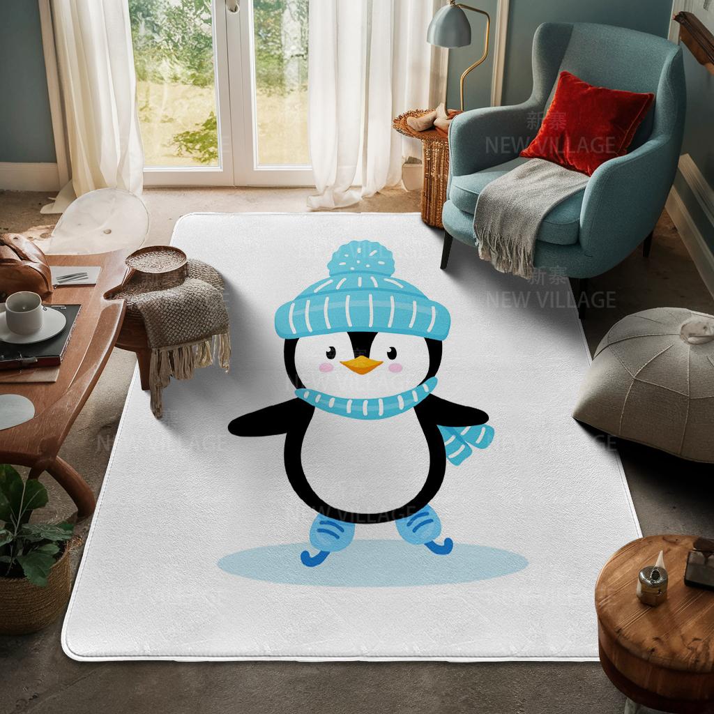 House Entrance Carpet Home Door Mat Living Room Bath Foot Bathroom Non-slip Water Absorption Rugs Bath Merry Christmas Winter