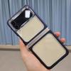 Candy Color Frame Transparent Acrylic Shockproof Phone Case For Samsung Galaxy Z Flip 3 5g Hard Clear Back Cover