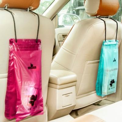 50pcs Car Trash Bag, Stick-on Disposable Trash Bag, Leakproof Vomit Bags for Car, Kitchen, Travel, Camping, Bedroom, Study Room, Office