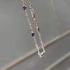 Blue Bubble Diamond Korean Bracelet - Elegant Women's Layered Hand Jewelry