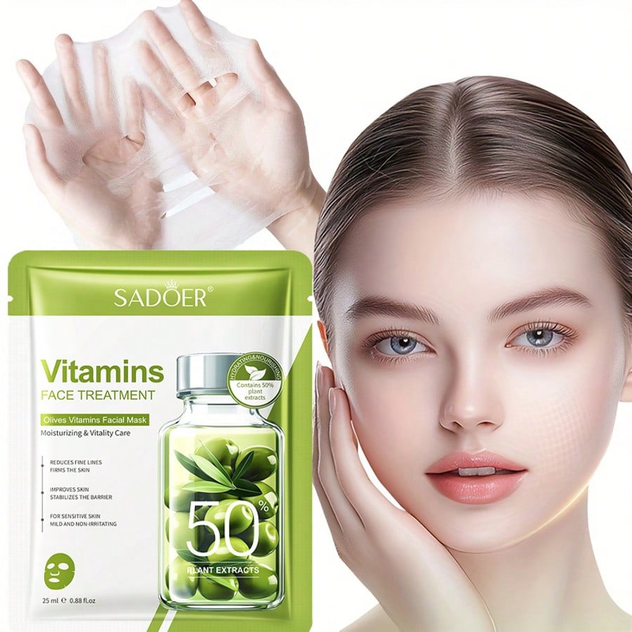 1PC/3PCS/5PCS/10PCS Collagen Anti-Aging Mask, Contains Natural Ingredients, Anti-Aging, Shrinks Pore