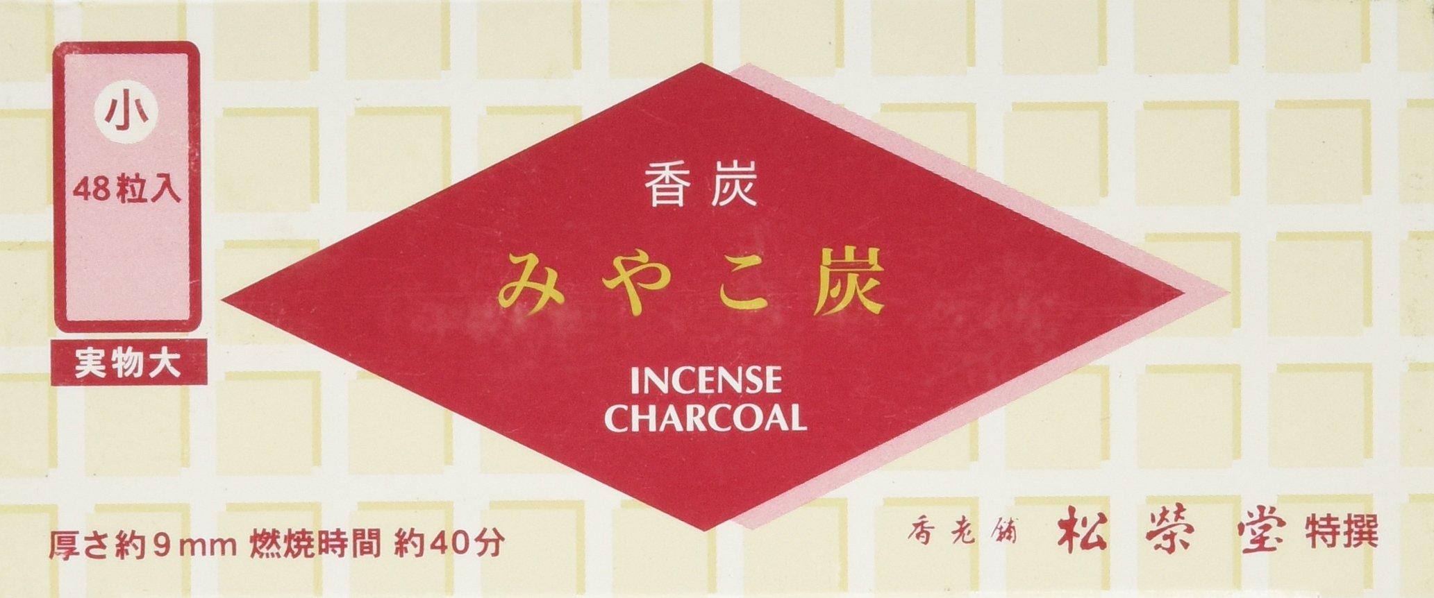 

Shoeido Incense Charcoal Miyako Charcoal A Small 48 Grains Red Box #750111 чёрный