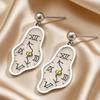 1 Paar Damenohrringe Leichte Schmelzende Uhr Design Hängeohrringe Künstlerisches Römisches Zifferblatt Muster Lange Ohrringe Schmuck Geschenk