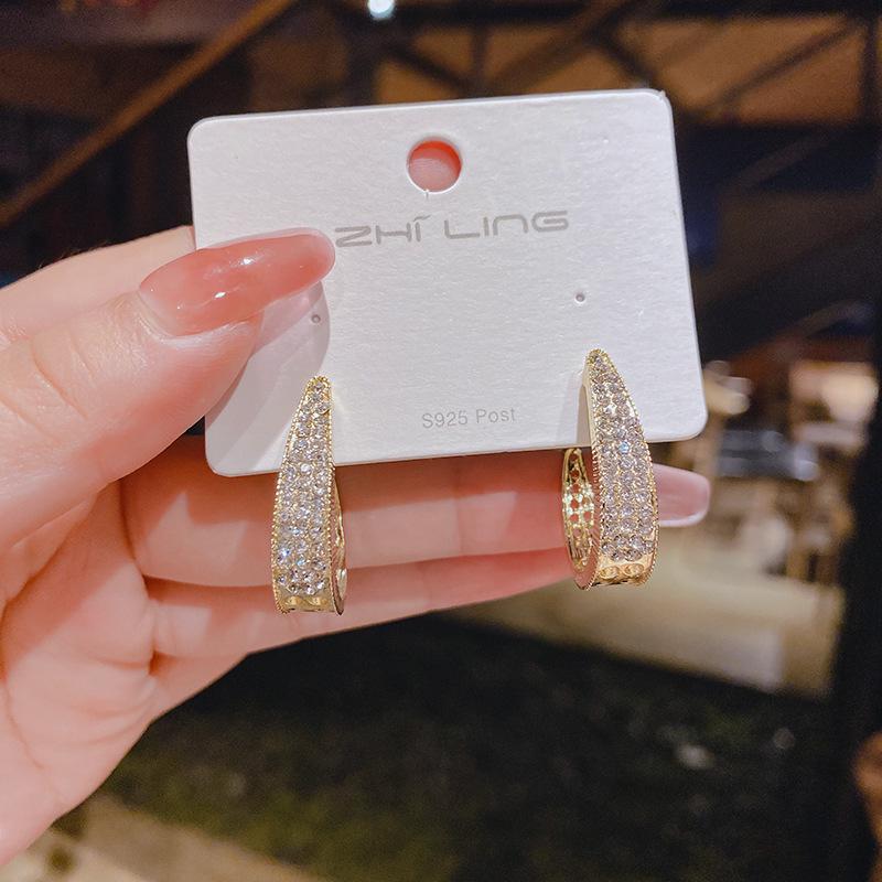 Exquisite Korean Style Geometric Square Earrings - Autumn/Winter Edition 7A506 сплава