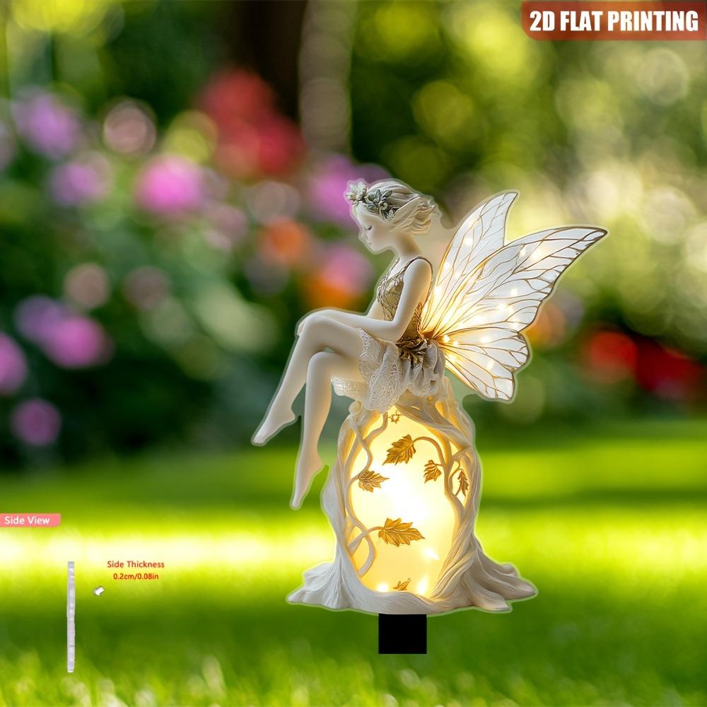 Květinové vílí dekorace do domácnosti Miniaturní figurky Dekorace pro vílí zahrádku, Odolný akrylový nápis, Akrylová nápisová dekorace, Novinka pro domácí dekor