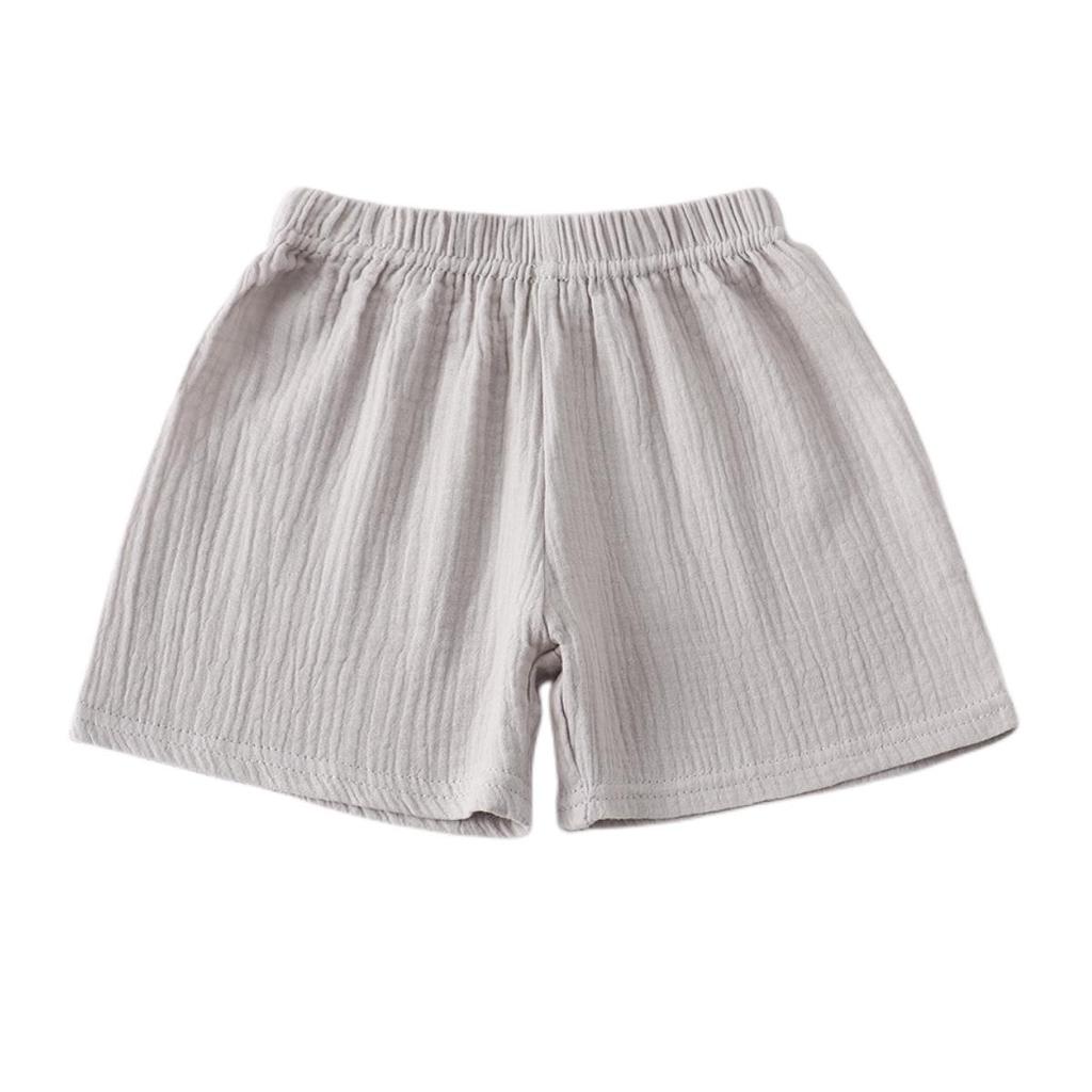 2023 Kids' Summer Cotton & Linen Double-Layer Gauze Shorts