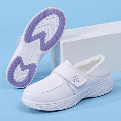 Damskie buty pielęgniarskie ze skóry naturalnej, dostępne od ręki, miękka podeszwa, oddychające, antypoślizgowe, wygodne do pracy w szpitalu
