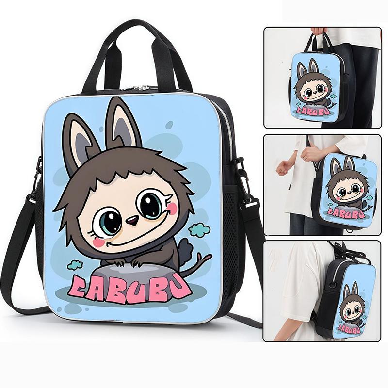 15 stylů LABUBU Školní taška Crossbody taška Batoh Nákupní taška Kreslená Roztomilá Velkokapacitní Studentská Doučovací taška Taška pro základní školu
