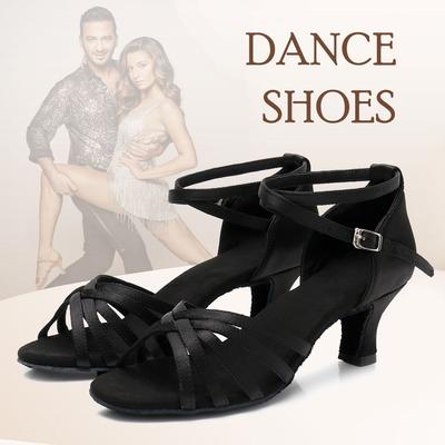 Women Tango Ballroom Latin Waltz Dance Girls Party Shoes High Heeled 5CM