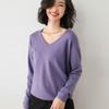 Spring and Autumn Knitwear Women's Round/V Neck Loose Sweater Women's All-match Bottoming Shirt Comfortable Women's Clothing