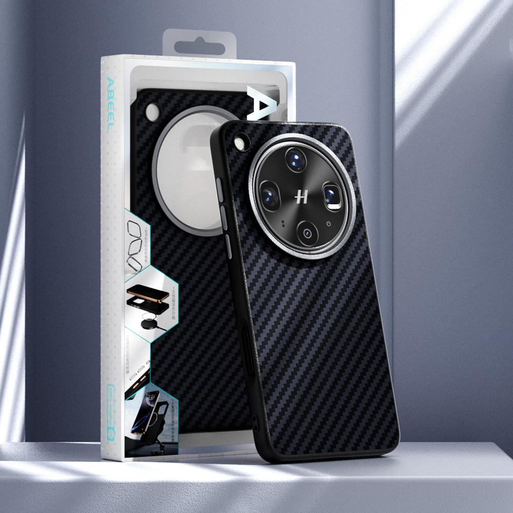 ABEEL For Oppo Find X8 Ultra 5G Case Compatible with MagSafe Carbon Fiber Texture Back Cover