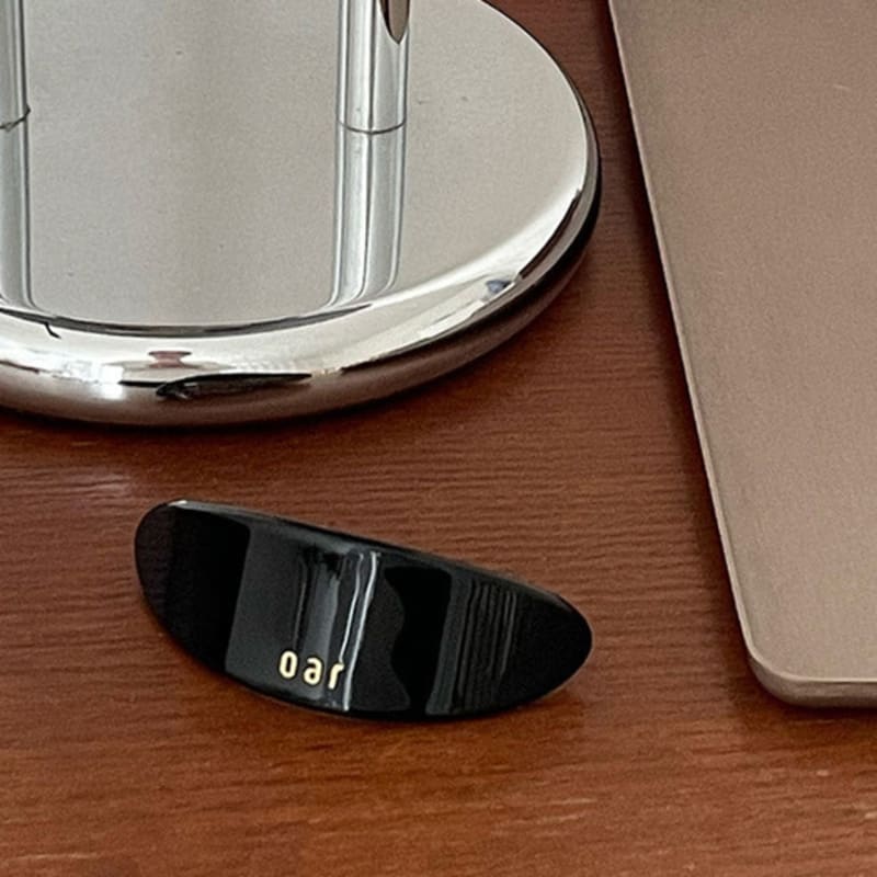 oar Classic Big Marble Barrette [Black]