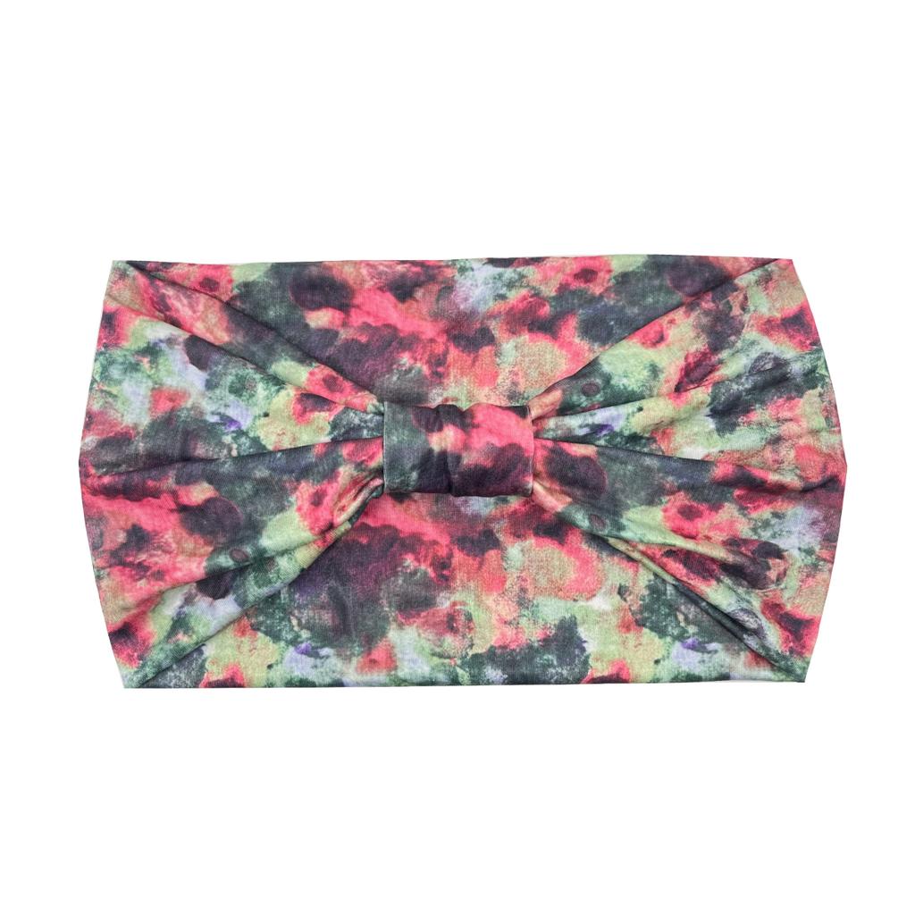 Tie-dye Headband For Women Woman Elastic Hairbands Width Hair Band Fashion Bandanas Yoga Headwear Sports Turbans Accessories New
