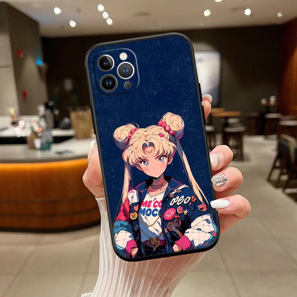 S-Sailors M-Moon Phone Case for Samsung Galaxy A11 A12 A13 A15 A52S A53 A55 A56 A70 A71 A72 A73 F06 F16 F56 S10 Plus S10e