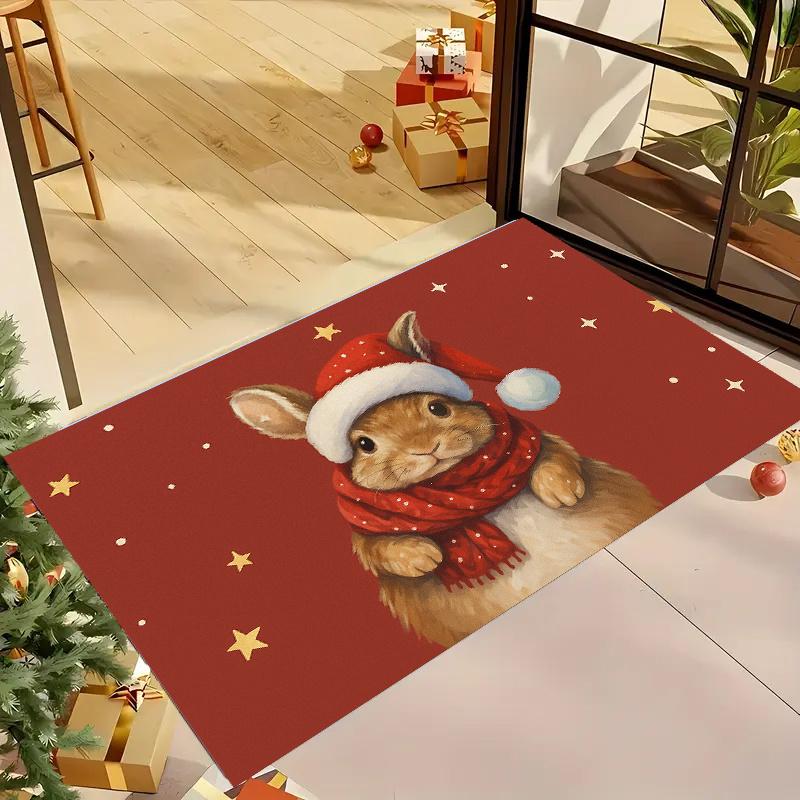 

1Pcs Anti Fatigue Kitchen Rugs Rabbit Print Waterproof Non-Slip Thick Cushioned Kitchen Mat Heavy Duty Comfort Standing Mat for Kitchen 40*60cm