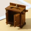 Realistic 1/16 Scale Wash Basin Cabinet for Dollhouses Bathroom or Kitchen Accessories