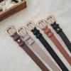 Leather Belt For Women With Pin Buckle And Vintage Style For Formal Wear