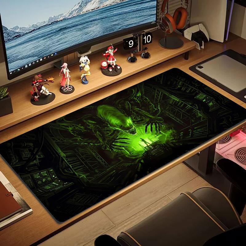 Alien Large Size Mouse Pad Large Gaming Table Cushion Nonslip Laptop Tablet Big Mousepad Xxl Mat Mini Pc Playmat With Lock Edge