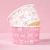 10 Pcs Bow Ribbon Disposable Ice Cream Paper Cups Bowls For Jelly Pudding Mousse Yogurt Container Birthday Party Wedding Kitchen