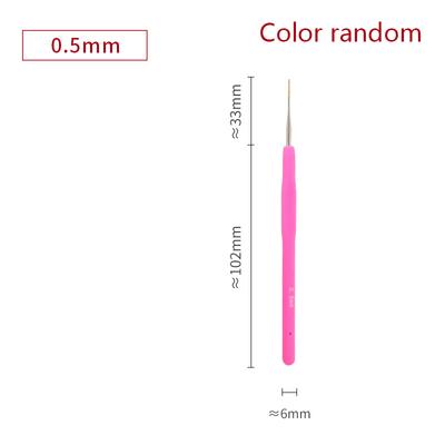 1ks pletacích ihiel Malá čipka Priadza Väzba Gumená rukoväť Háčiky Ihly 0,5 mm – 2,5 mm