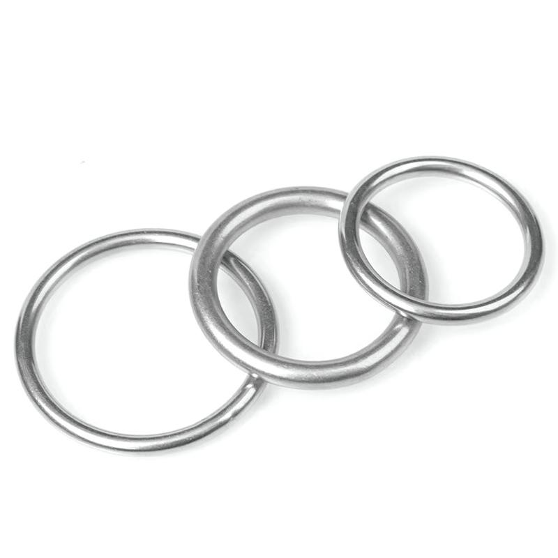 M3~M8 304 Stainless Steel Seamless Circular Round Ring Smooth Lifting Ring Solid O Ring for Pet Yoga Hanging ID 15~60mm