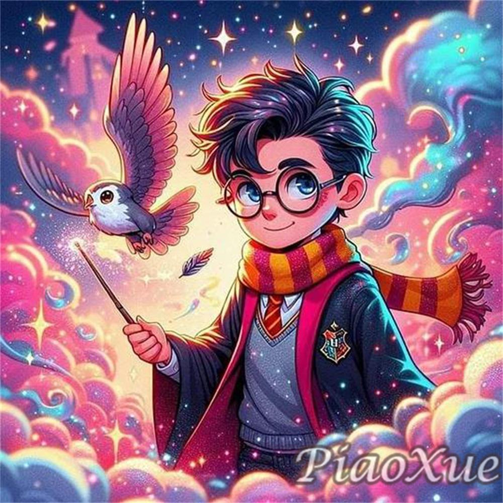 5D Diy Diamond Art Painting Harry Potter Cartoon Magic Castle Snowflake Mosaic Embroidery Jewelry Cross Stitch Kit Kids Gift